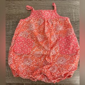 baby Gap Floral Pink and Orange Baby Romper, size 0-3 months